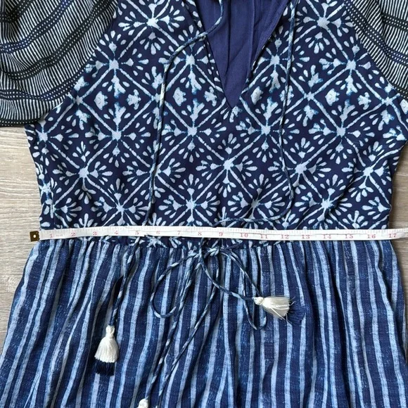 HEMANT AND NANDITA Long Sleeve Short Dress in Indigo Small - Picture 12 of 13